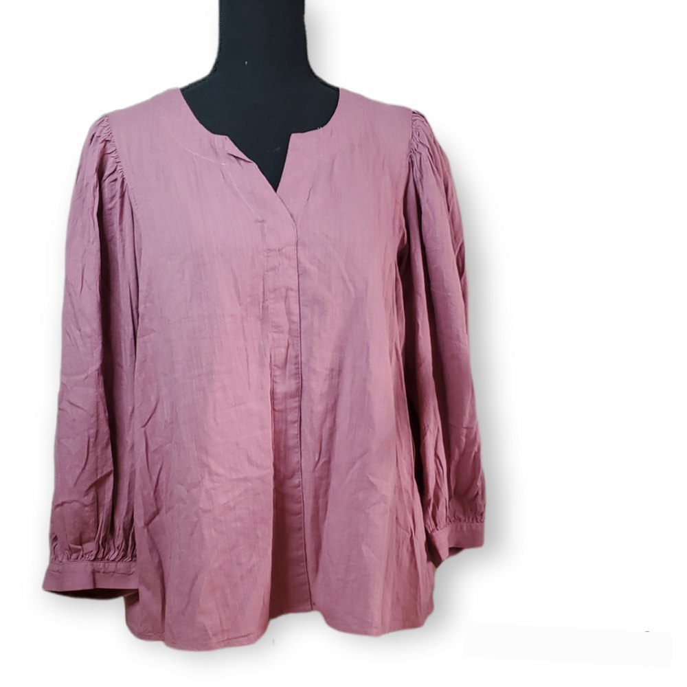𝅺a.n.a western rose Large puff sleeves blouse top
